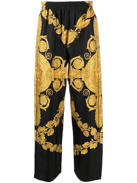 versace silk trousers man|versace trousers for men.